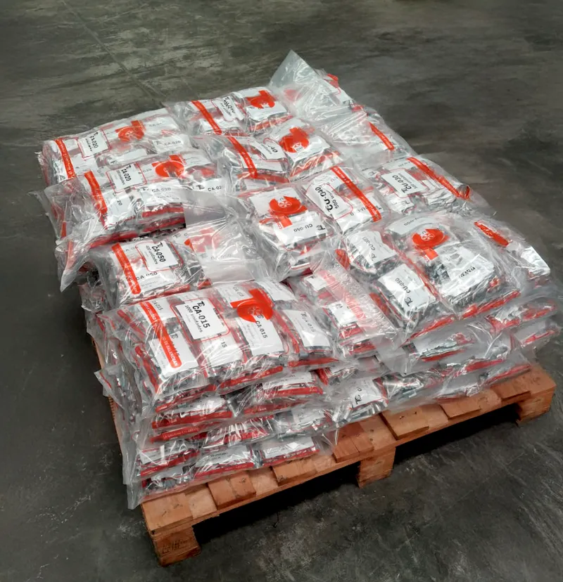 Pallet de productos listo para despacho